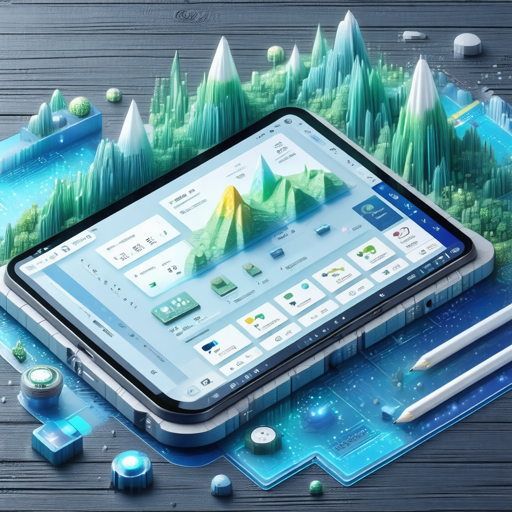 Large, flat screen cell phone with a mountainous background
