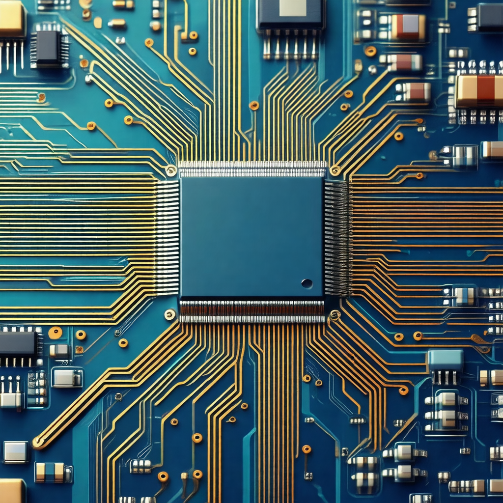 Close-up of a computer circuit board with a central proce...
