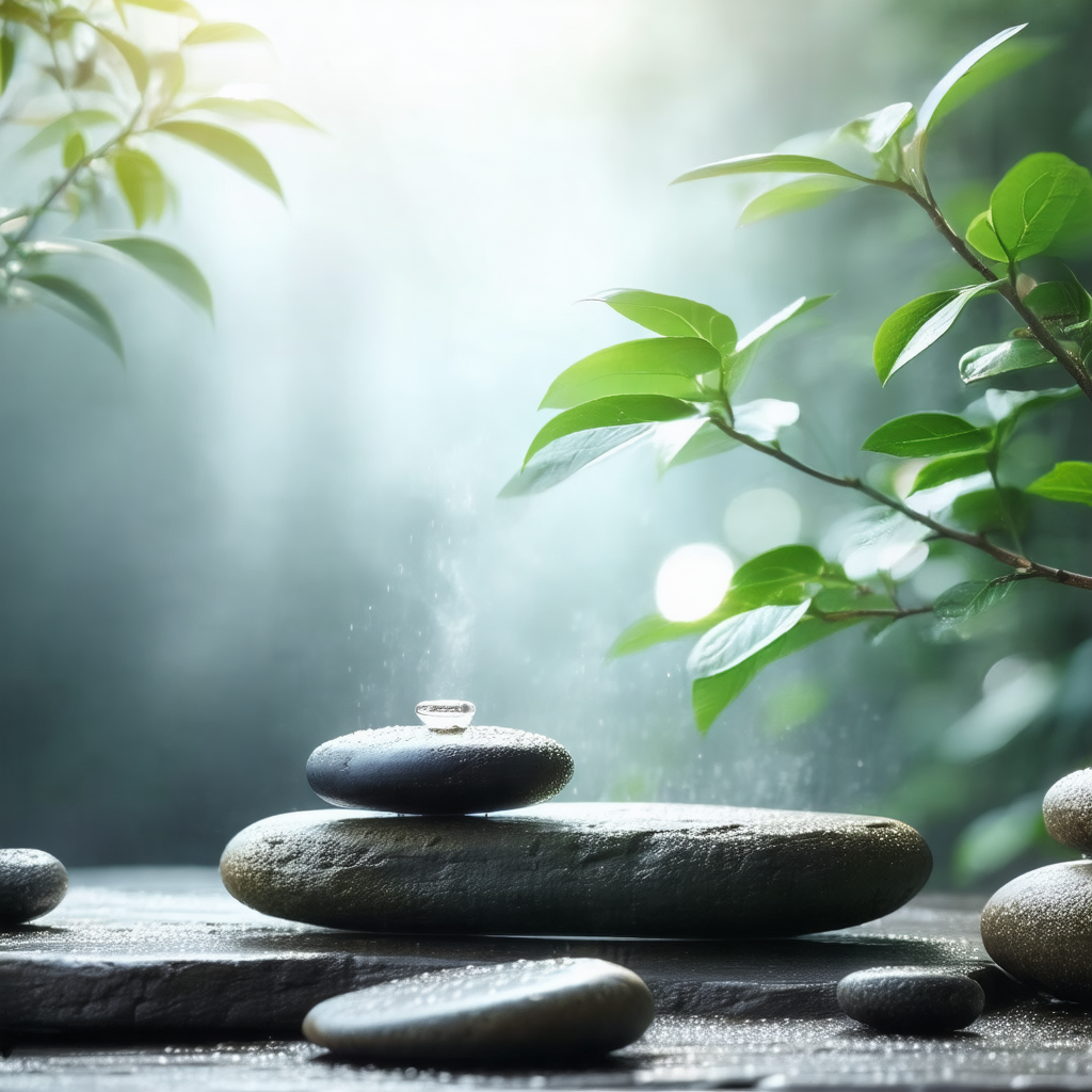 Beautiful scene of a rock garden with a variety of rocks ...