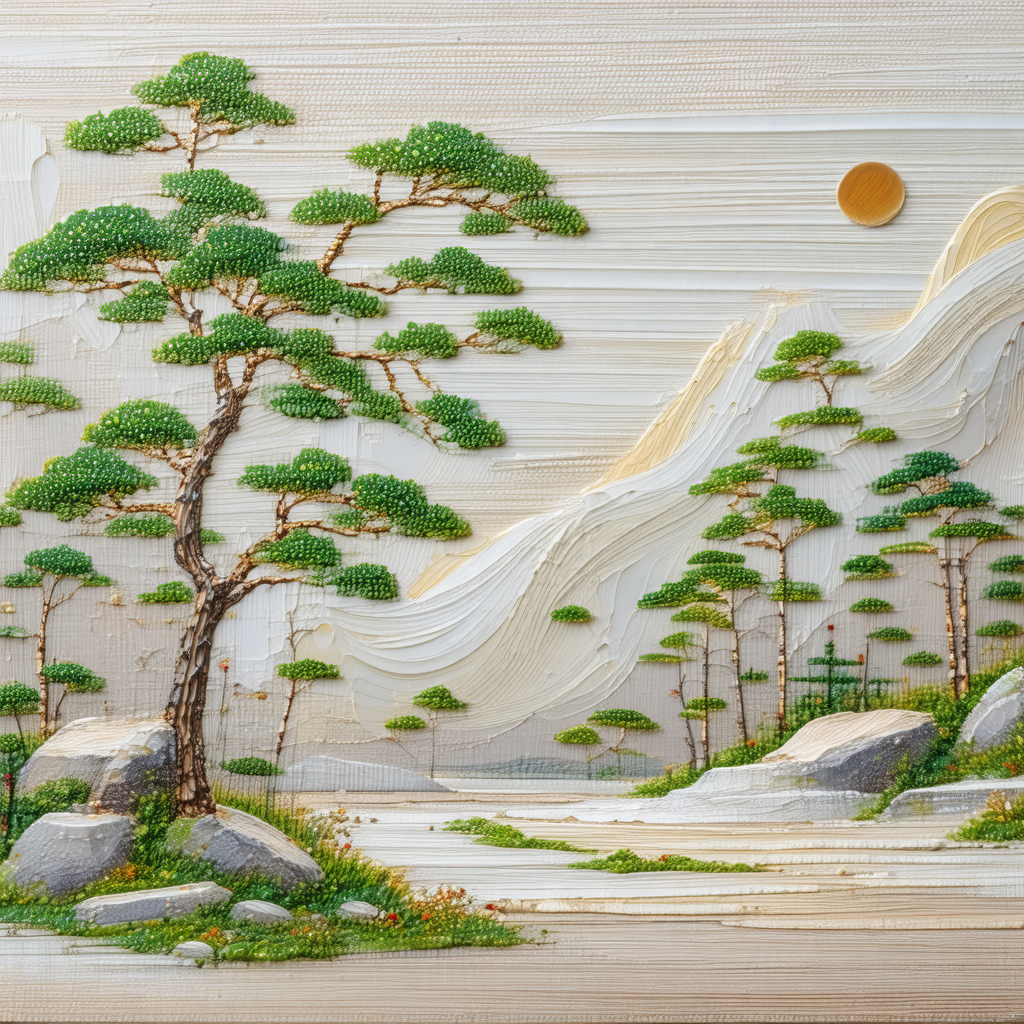 Beautifully crafted painting of a forest scene