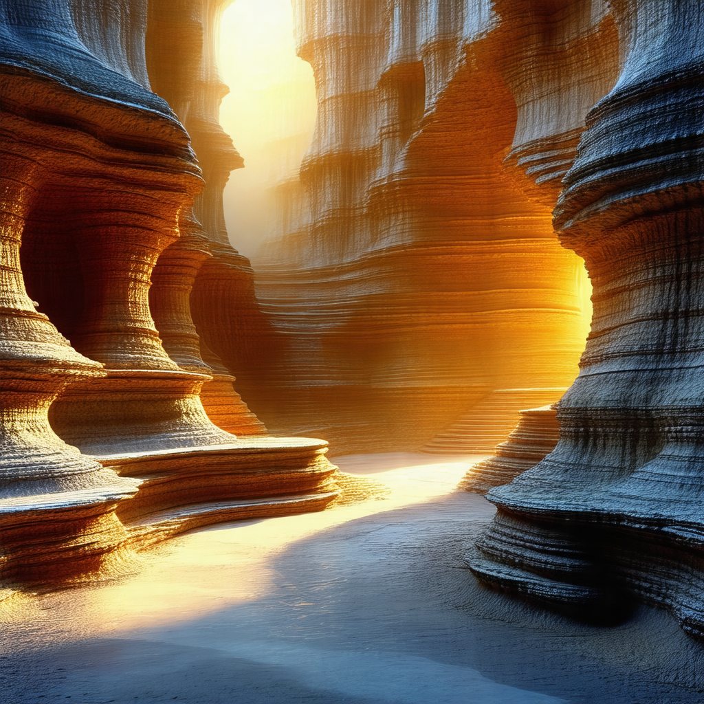 Beautiful landscape with a large rock formation, possibly...