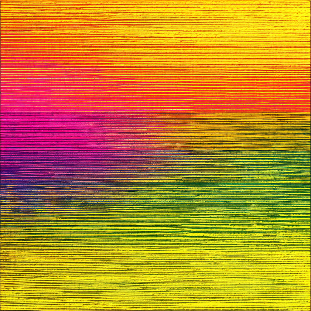 Colorful painting of a rainbow, featuring a vibrant mix o...
