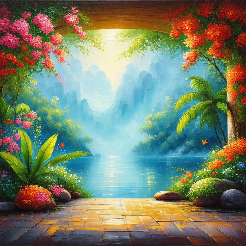 Beautiful scene of a waterfall surrounded by lush greenery
