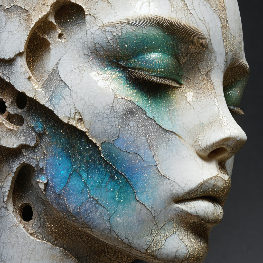 Close-up of a woman's face, with a focus on her eyes