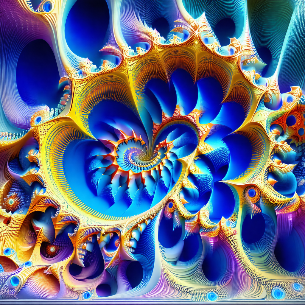 Vibrant and colorful spiral design, likely a piece of art...