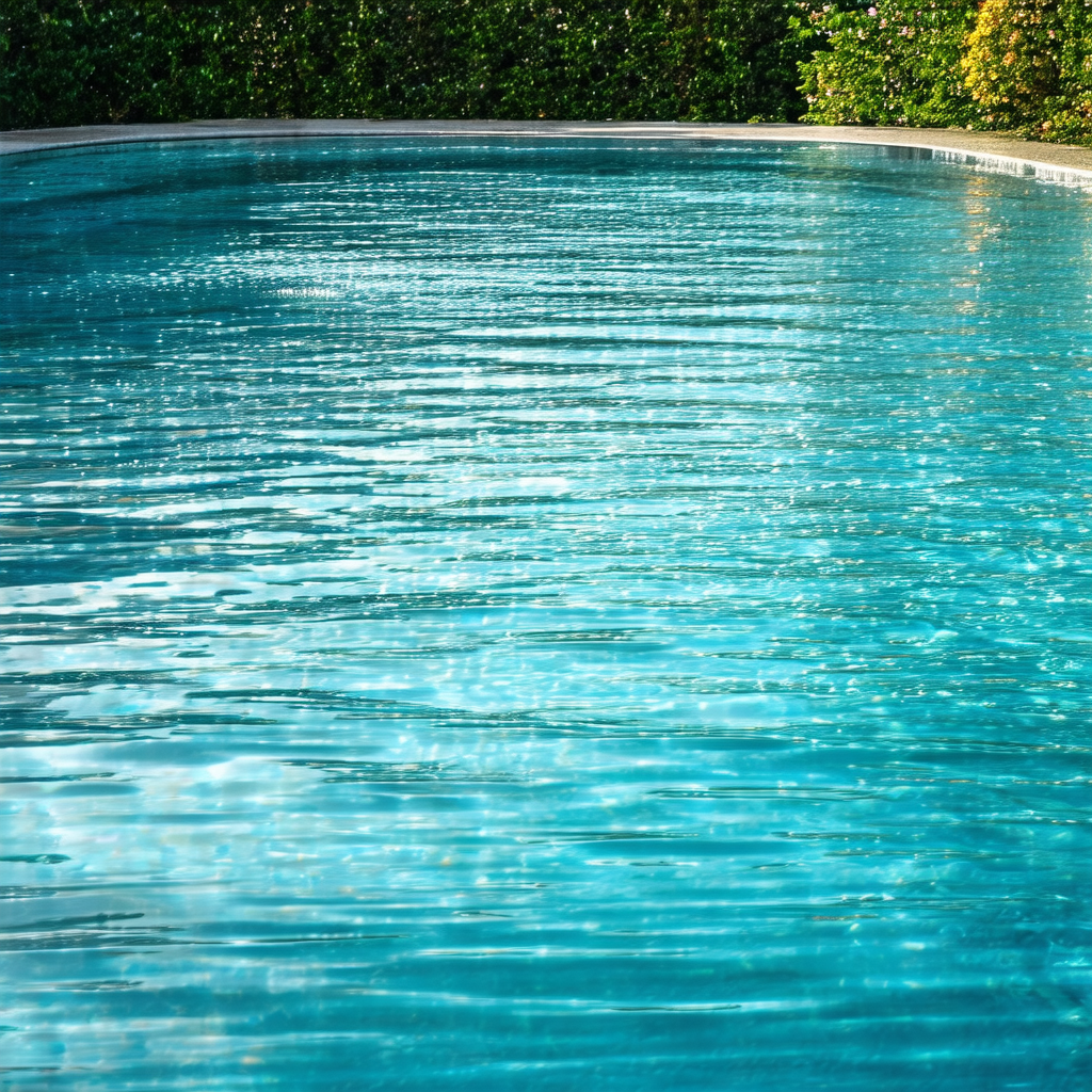 Large swimming pool filled with clear blue water