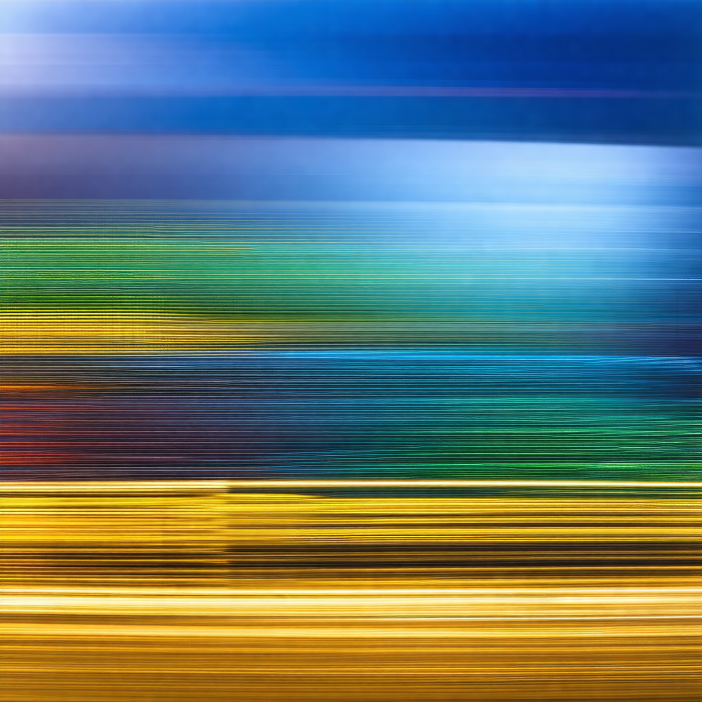 Blurry, colorful, and abstract representation of a landscape