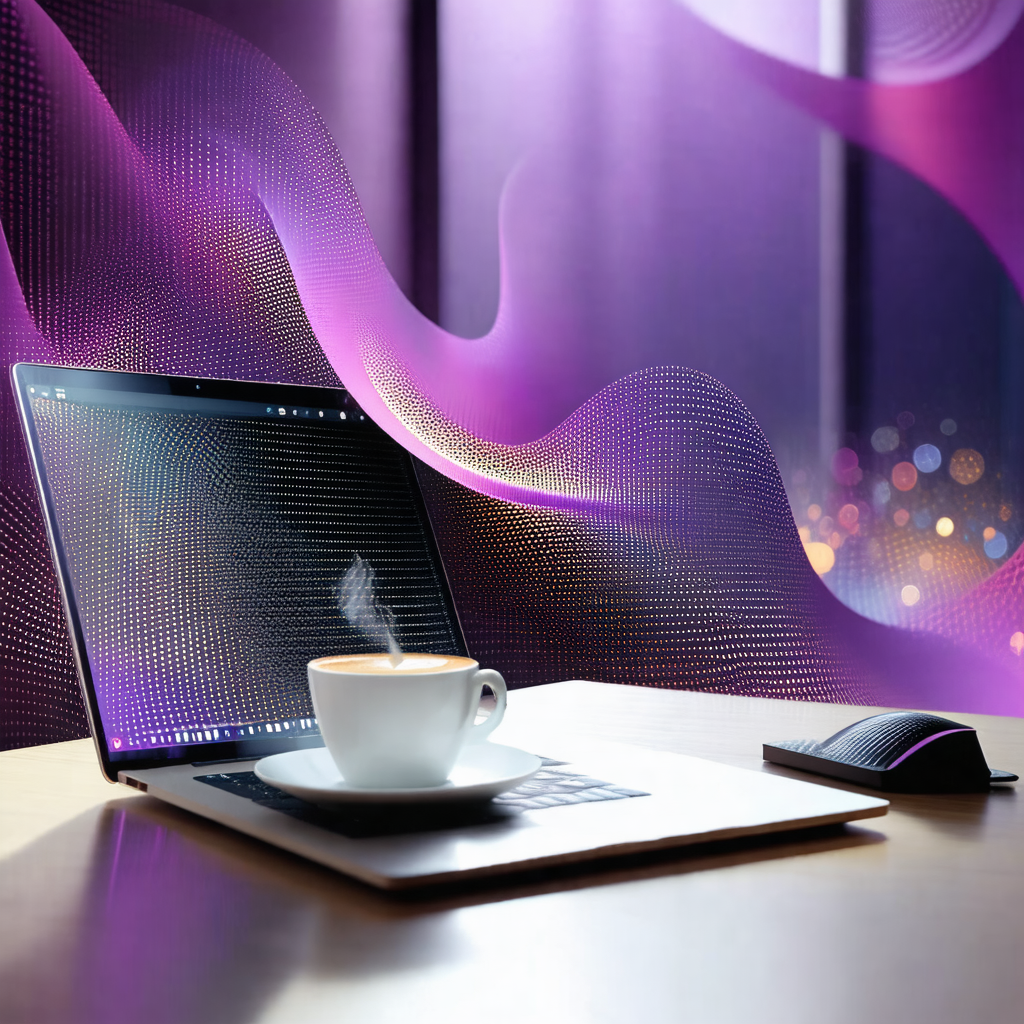 Laptop computer sitting on a desk
