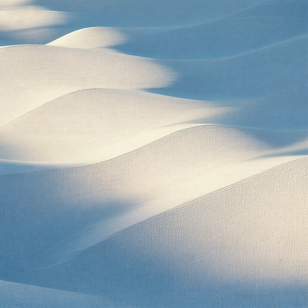 Sandy beach with a large sand dune in the foreground