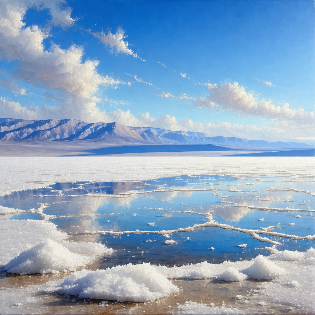 Beautiful landscape with a large body of water, possibly ...