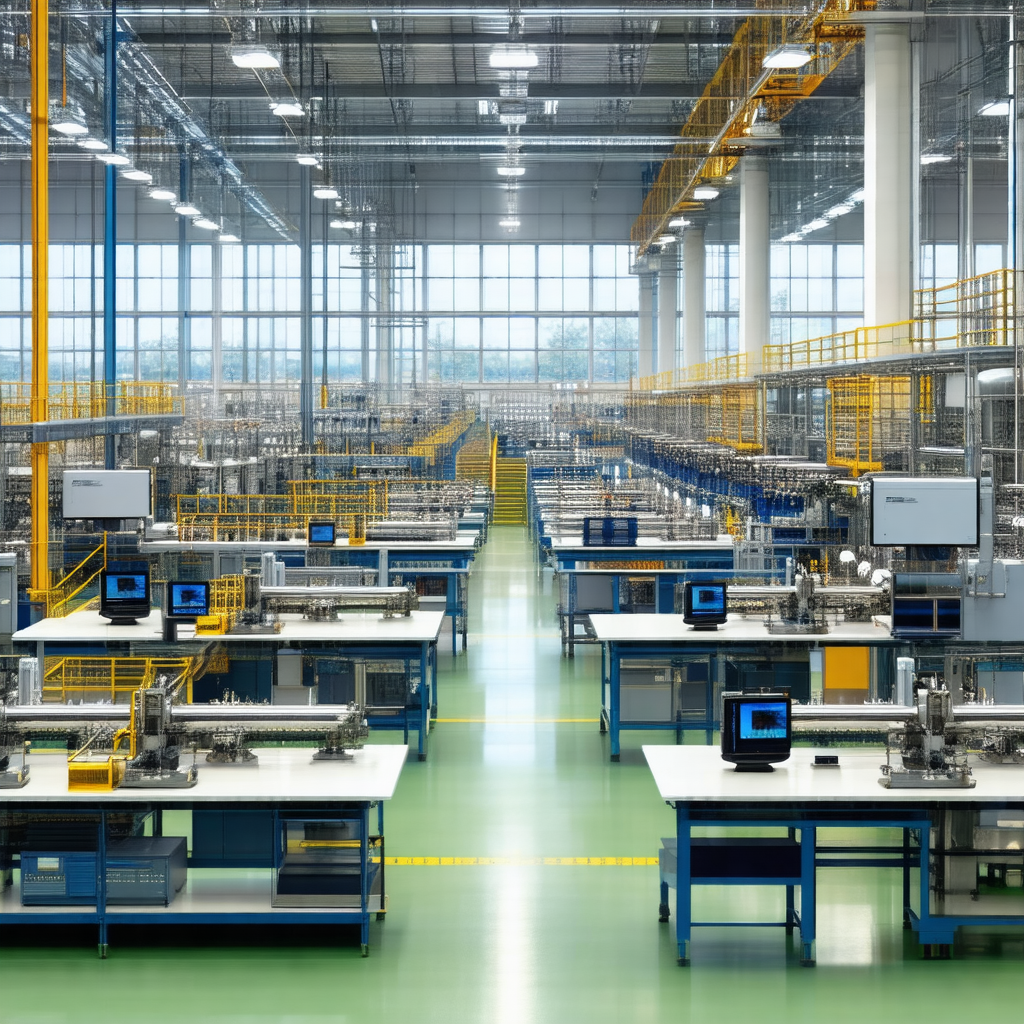 Large, clean, and well-organized factory with a focus on ...