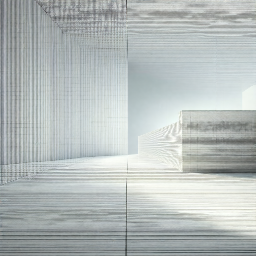Large, open, and empty room with a white counter