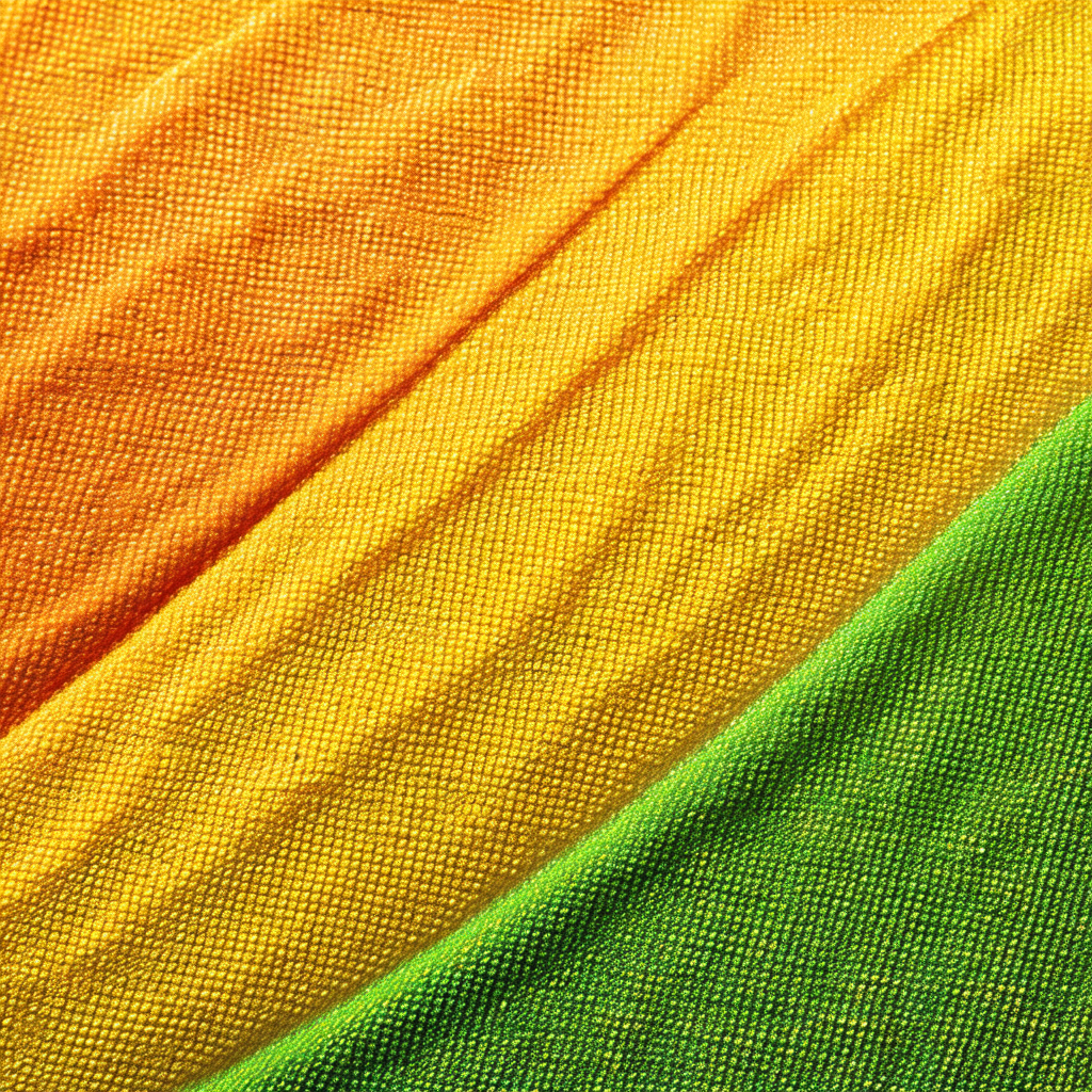 Colorful, multi-colored cloth with a yellow, orange, and ...