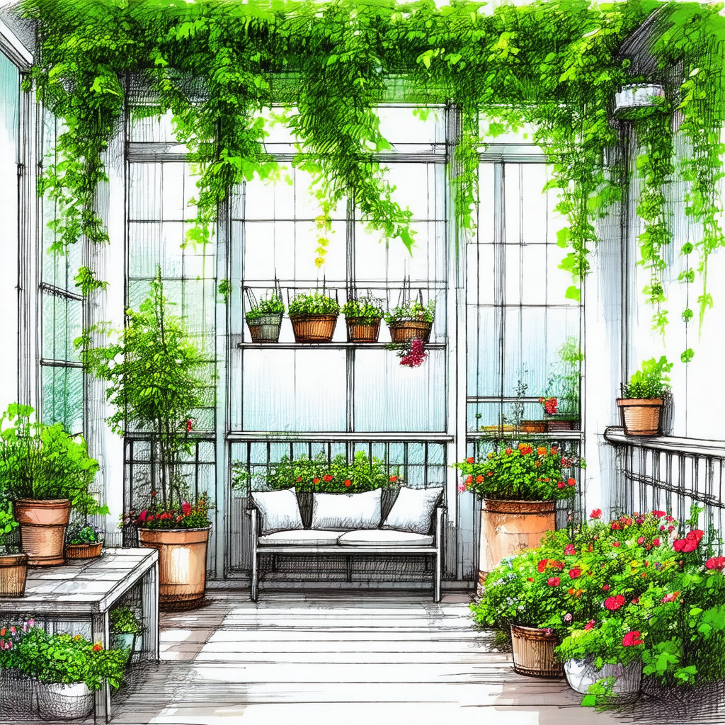 Beautiful garden with a variety of plants and flowers