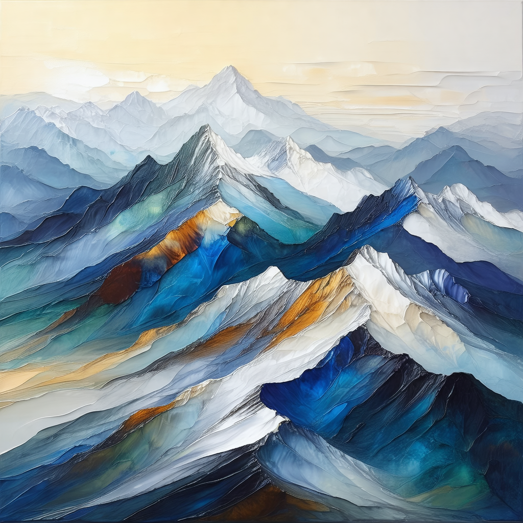 Large mountain range with a variety of colors and textures