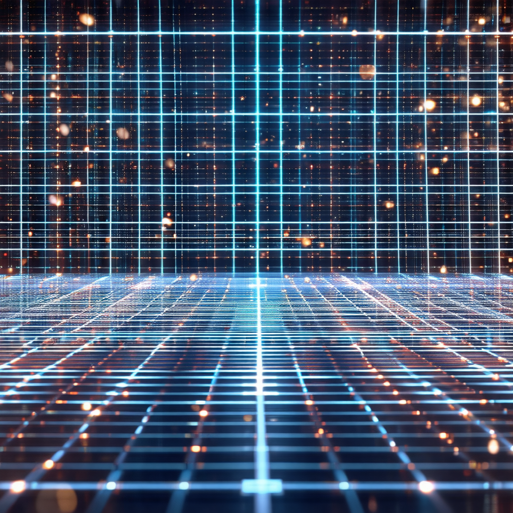 Close-up of a blue and white grid pattern