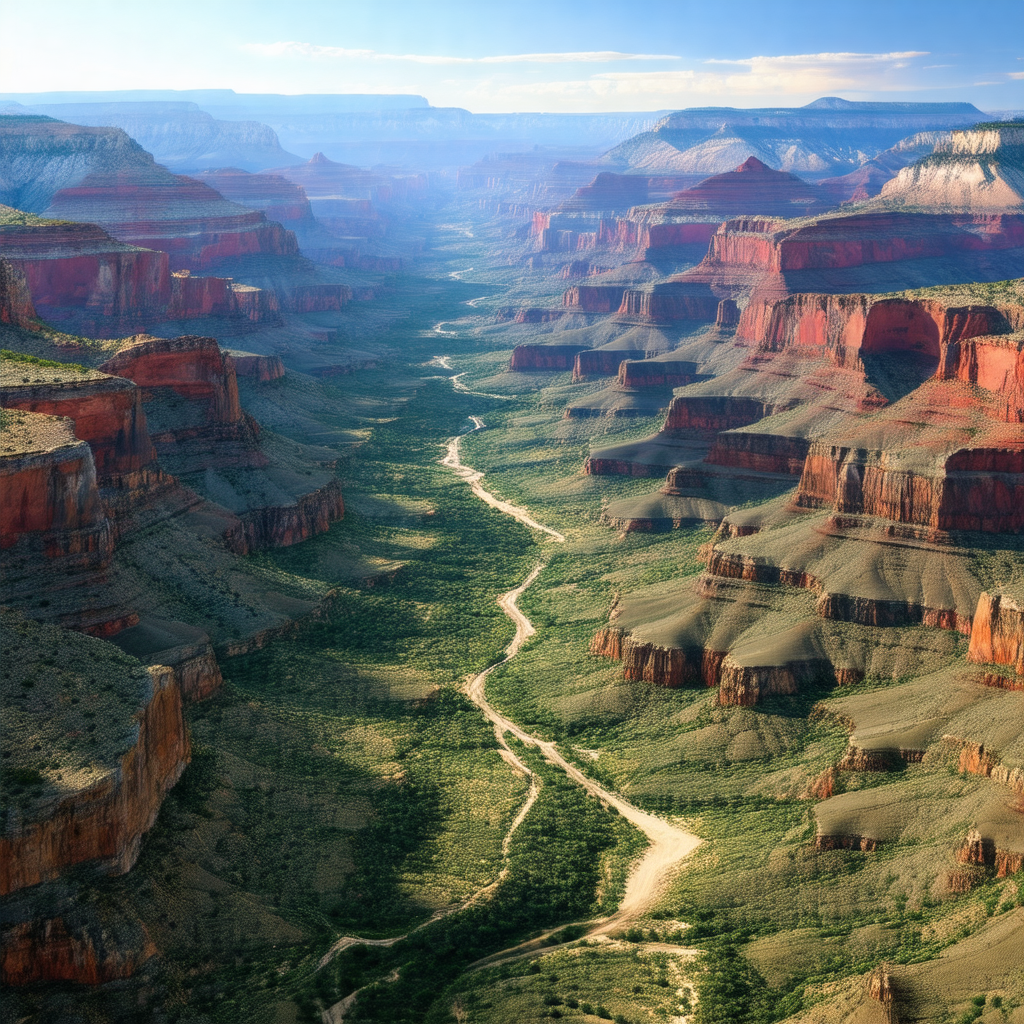 Breathtaking view of the grand canyon, showcasing its vas...