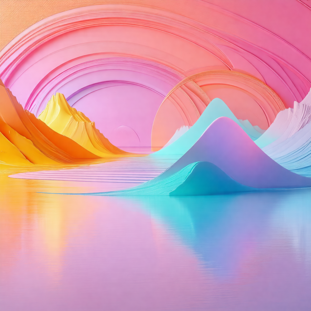 Large, colorful mountain range with a variety of colors, ...
