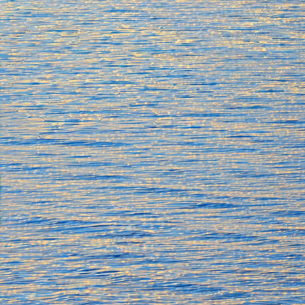 Large body of water, possibly a lake or a river, with a b...