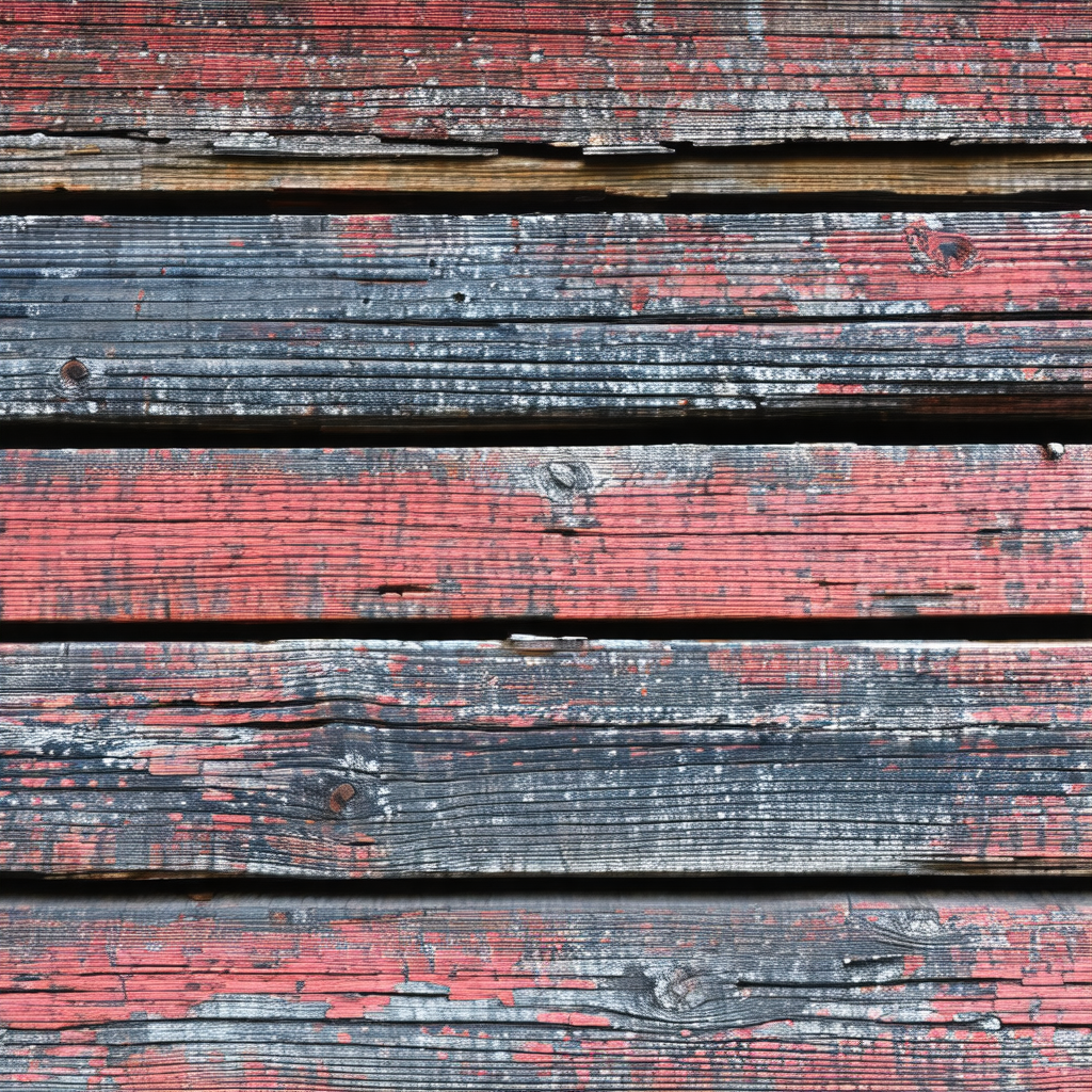 Wooden wall with a red and black color scheme