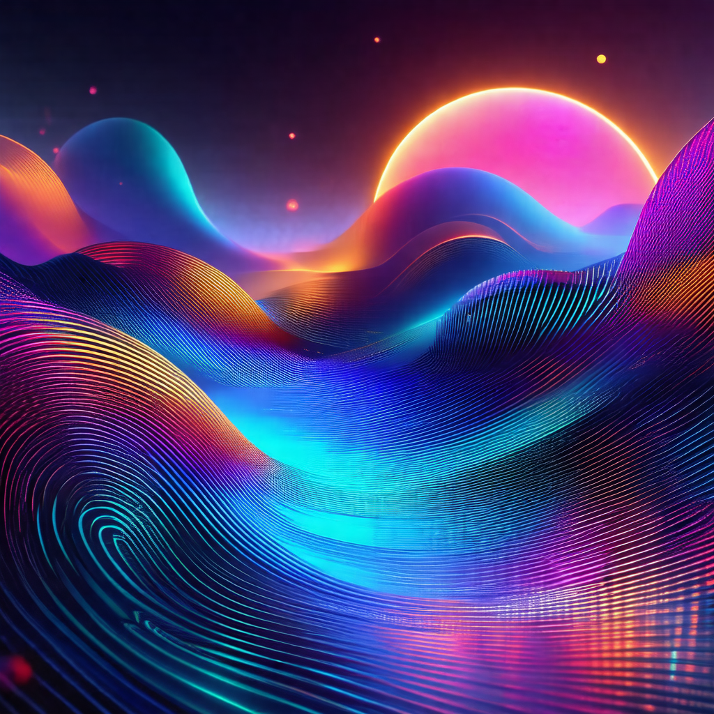 Vibrant and colorful scene of a sunset over a body of water