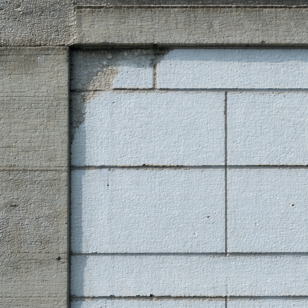 White wall with a large crack running down the middle of it
