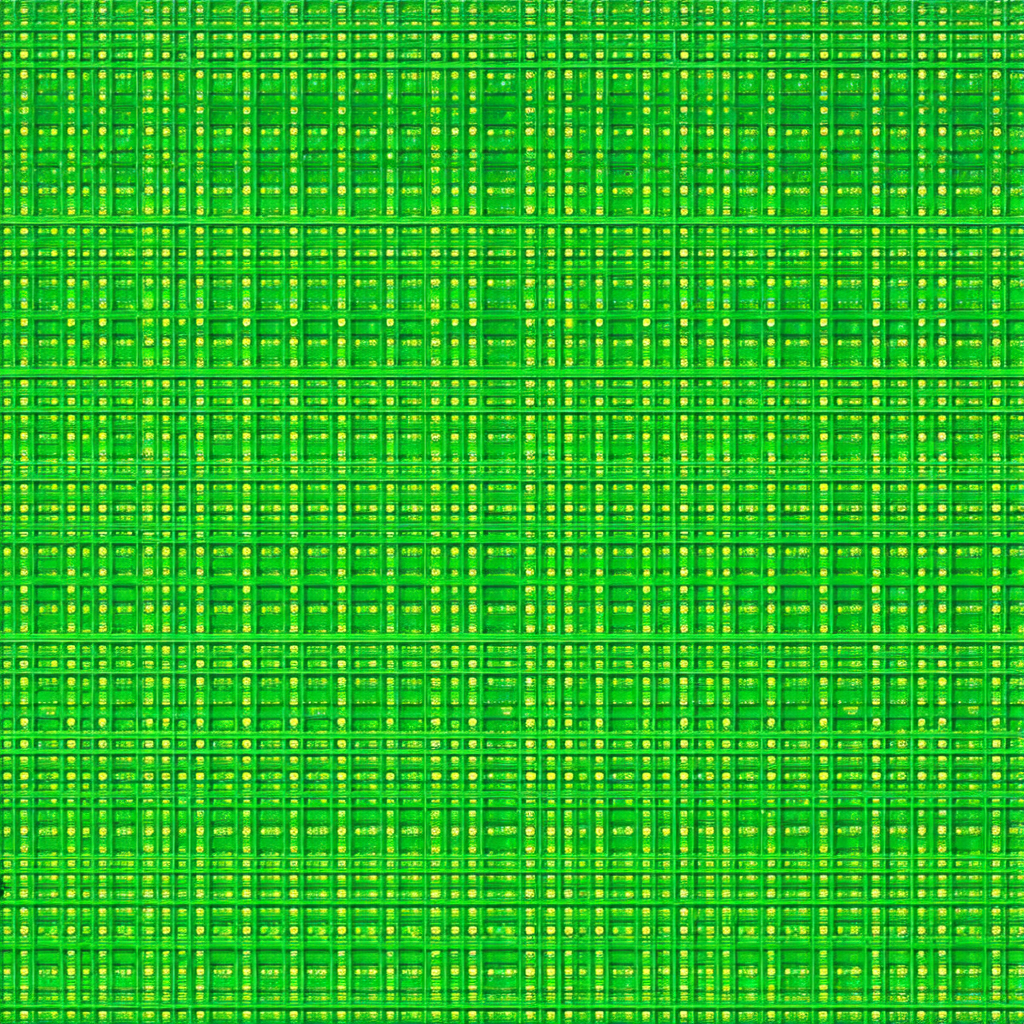 Close-up of a green background with a pattern of yellow dots
