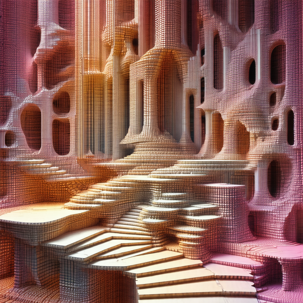 Large, intricate, and colorful model of a city, likely ma...