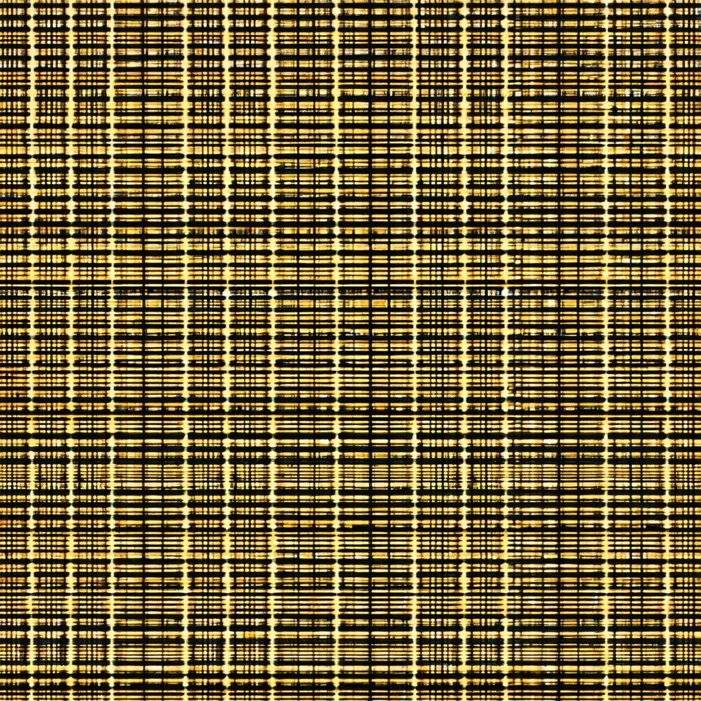 Large, intricate, and colorful pattern of gold and yellow...