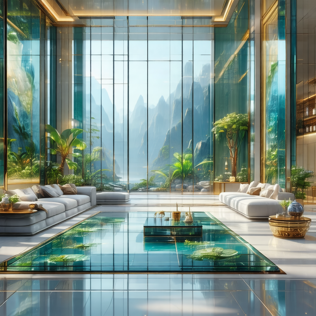 Computer-generated (cgi) rendering of a large, luxurious ...