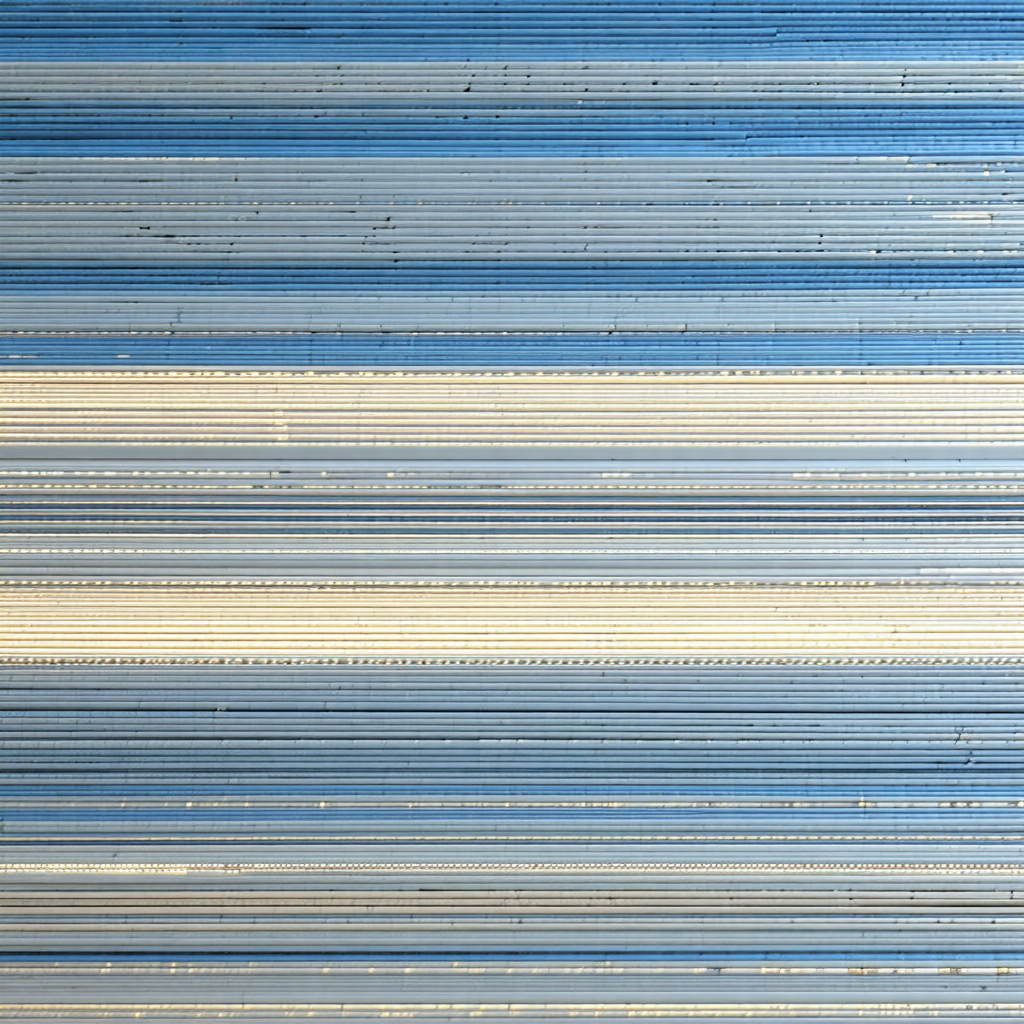 Close-up of a blue and white striped surface, possibly a ...