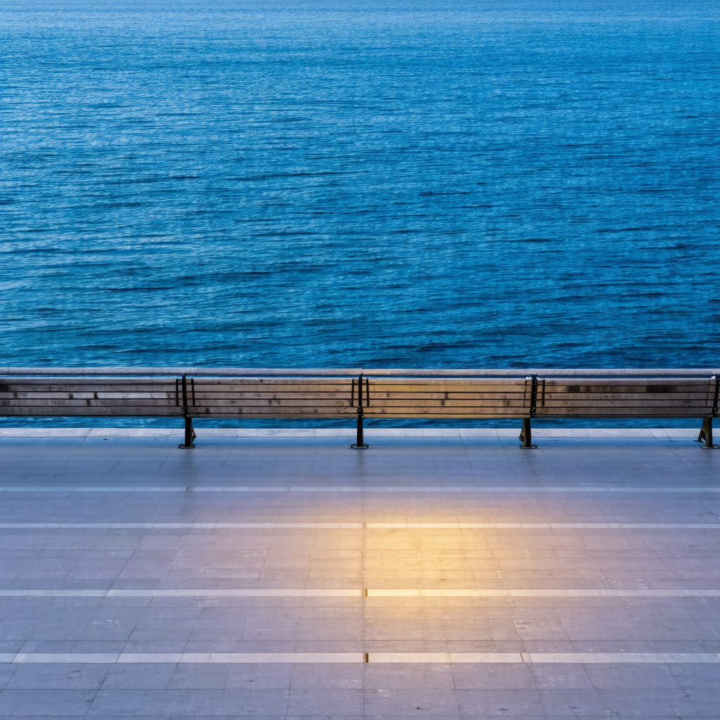 Pier with a bench situated near the water