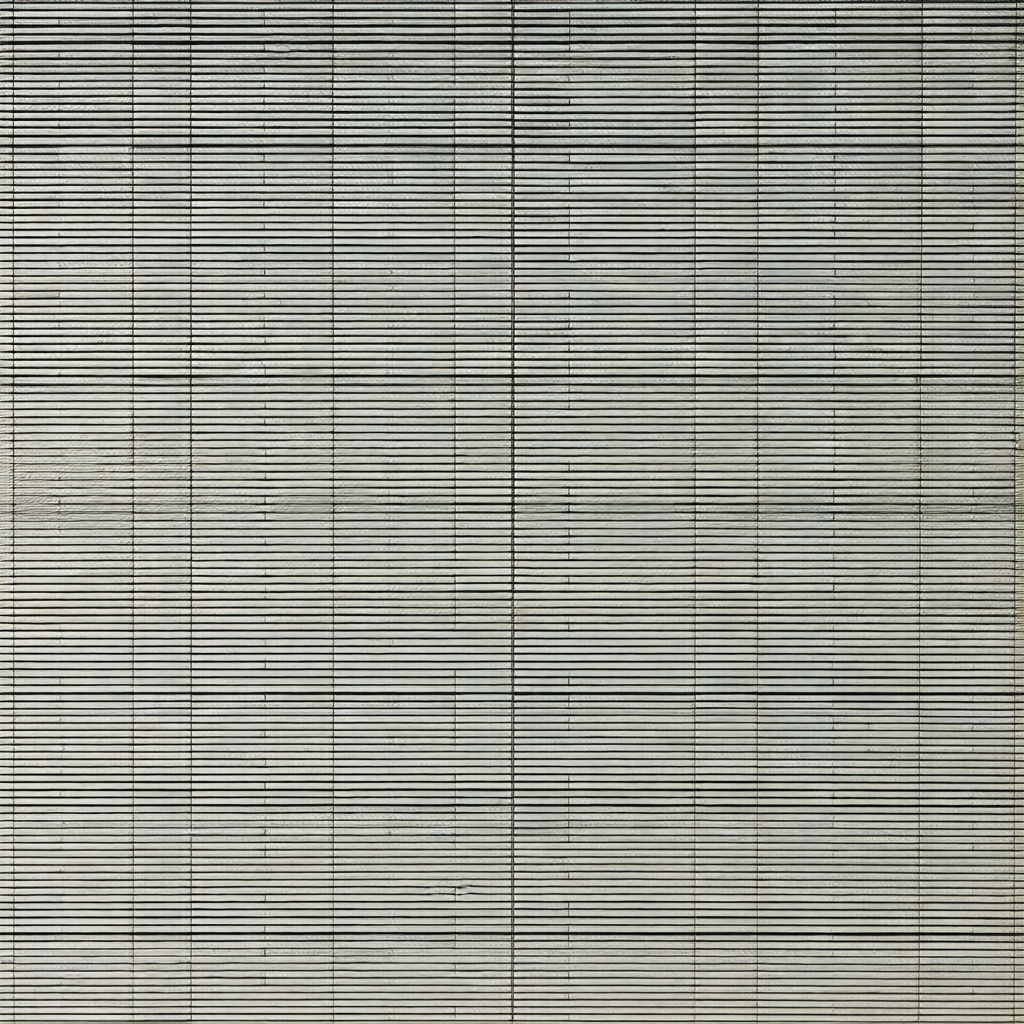 Black and white photograph of a wall with a grid pattern