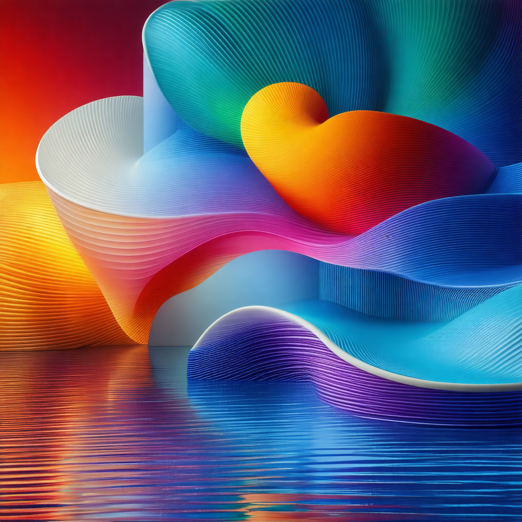 Large, colorful sculpture of a heart, which is made of a ...