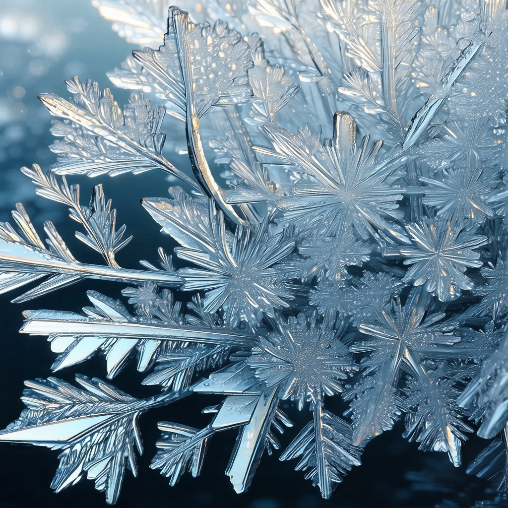 Close-up of a frozen waterfall, with a large number of ic...