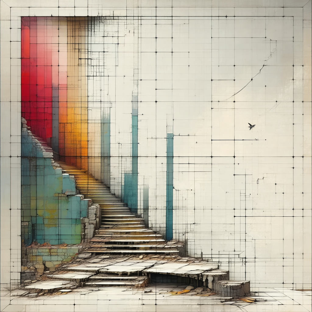 Staircase with a unique design, resembling a ladder