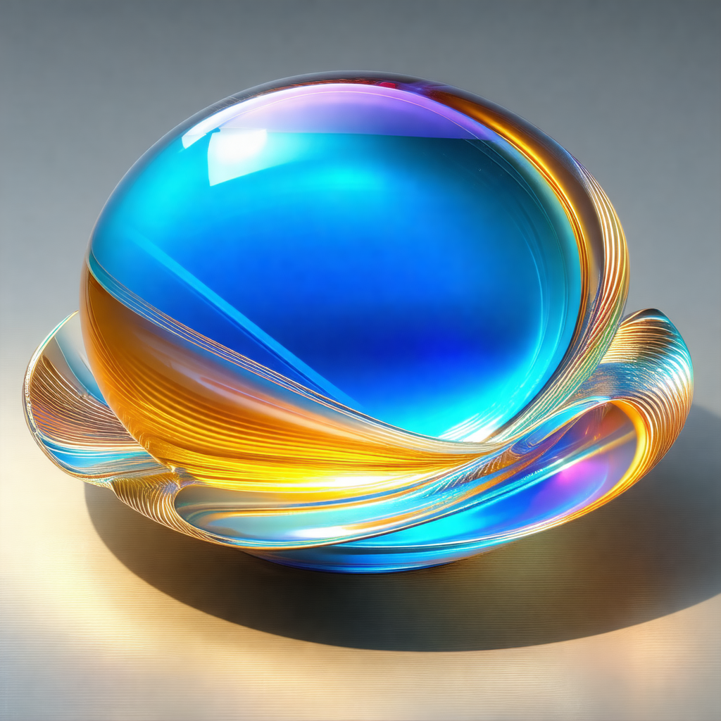 Large, blue glass bowl sitting on a table