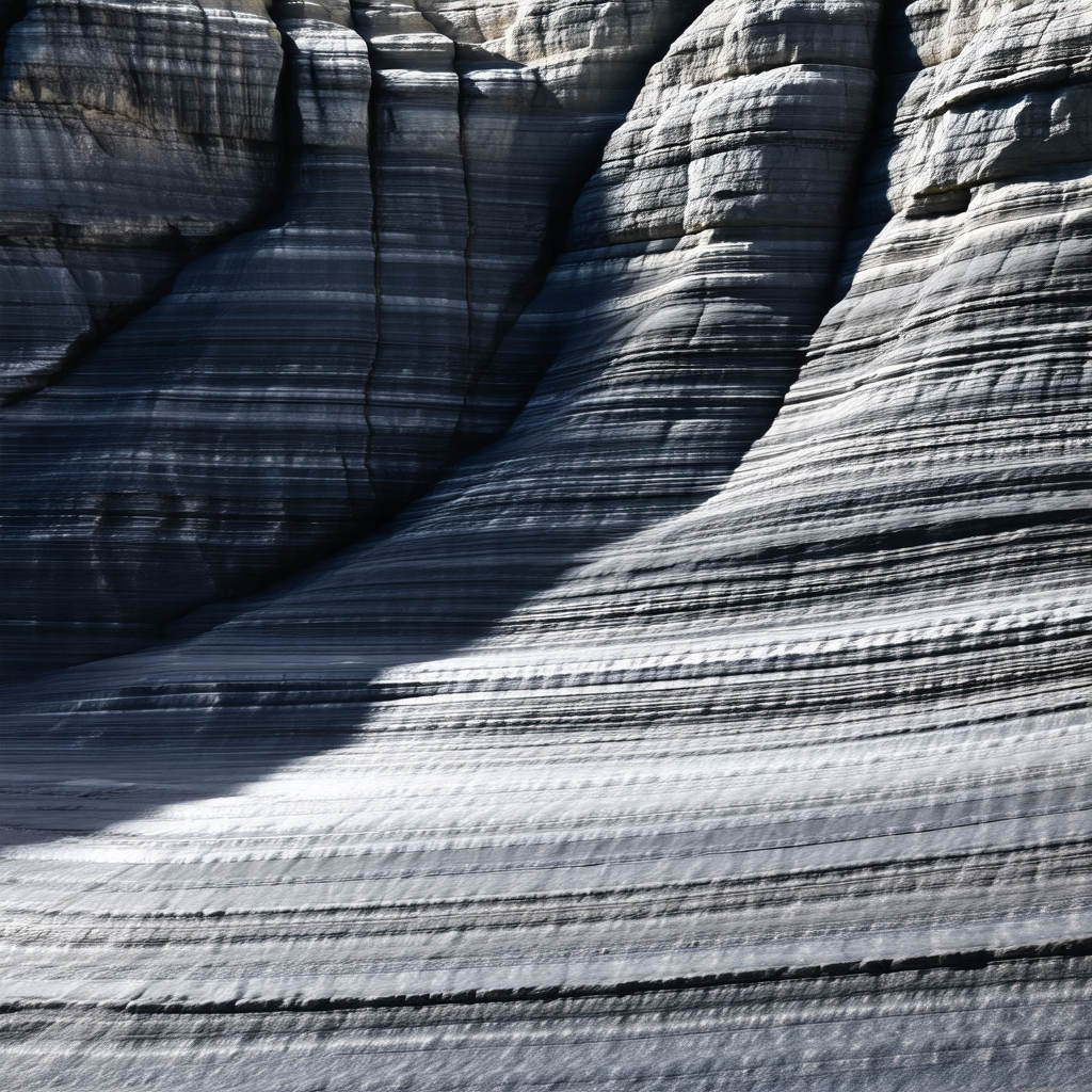 Large, rocky cliff with a series of deep, narrow crevices
