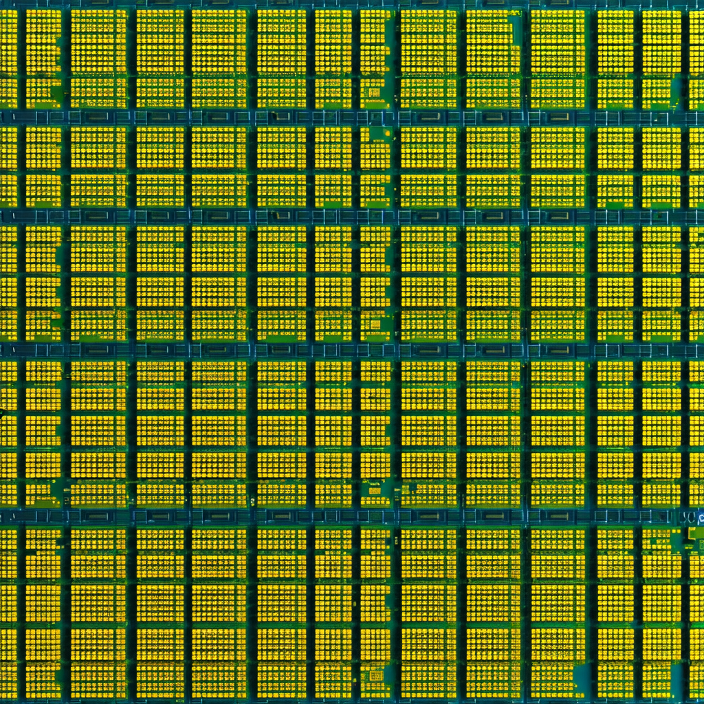 Close-up view of a computer chip, showcasing its intricat...