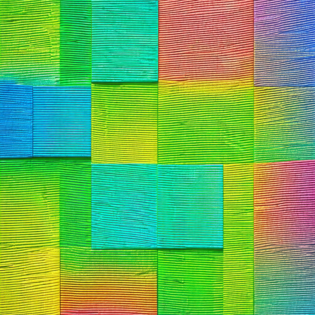 Colorful and intricate design made up of various colored ...