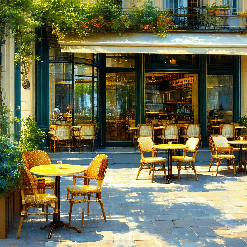 Restaurant with a large outdoor seating area