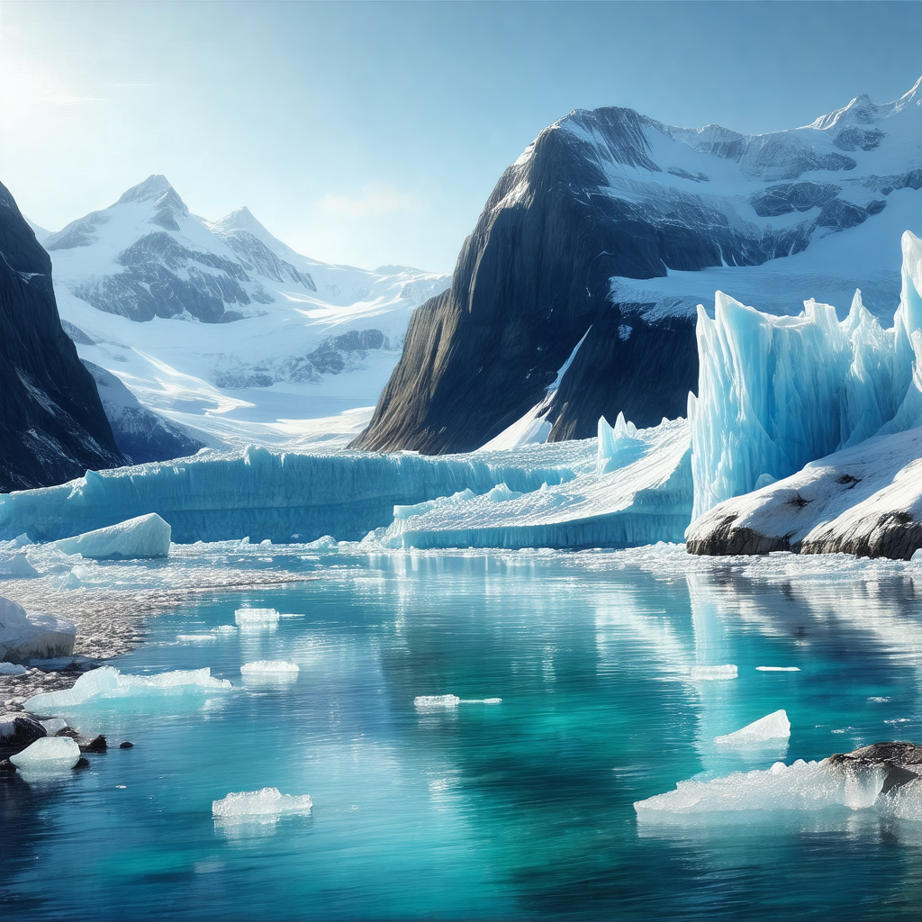 Beautiful mountain range with a large body of water in th...