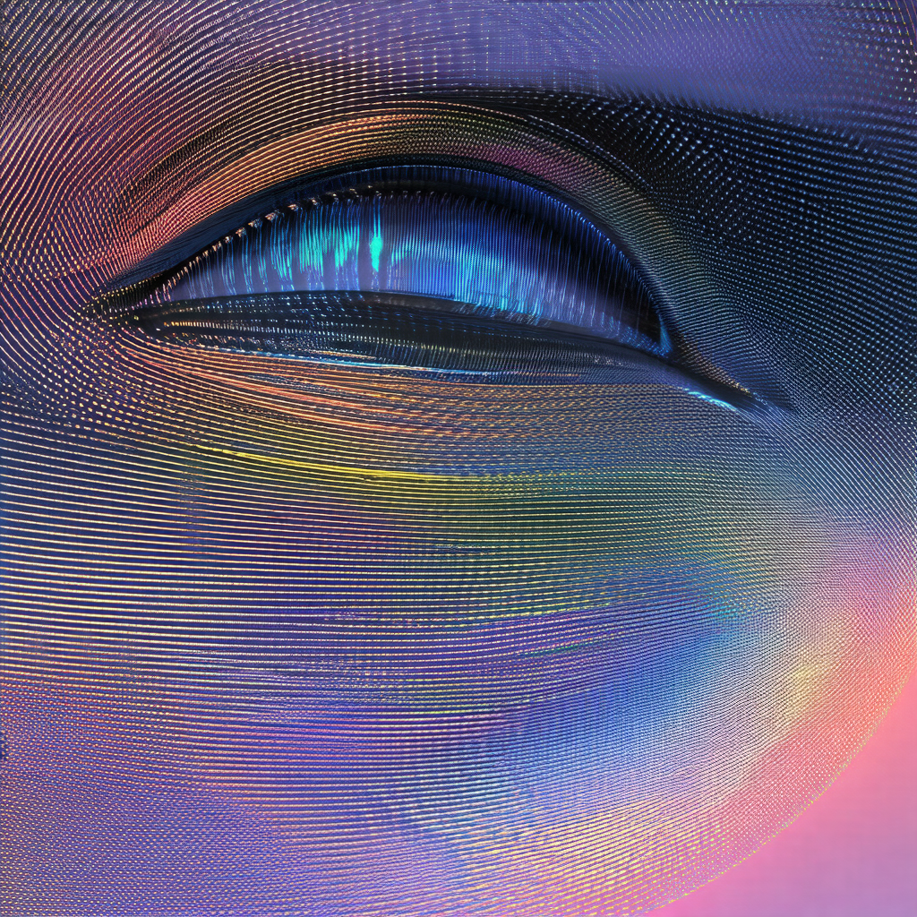 Close-up of a person's face, with a focus on their eyes