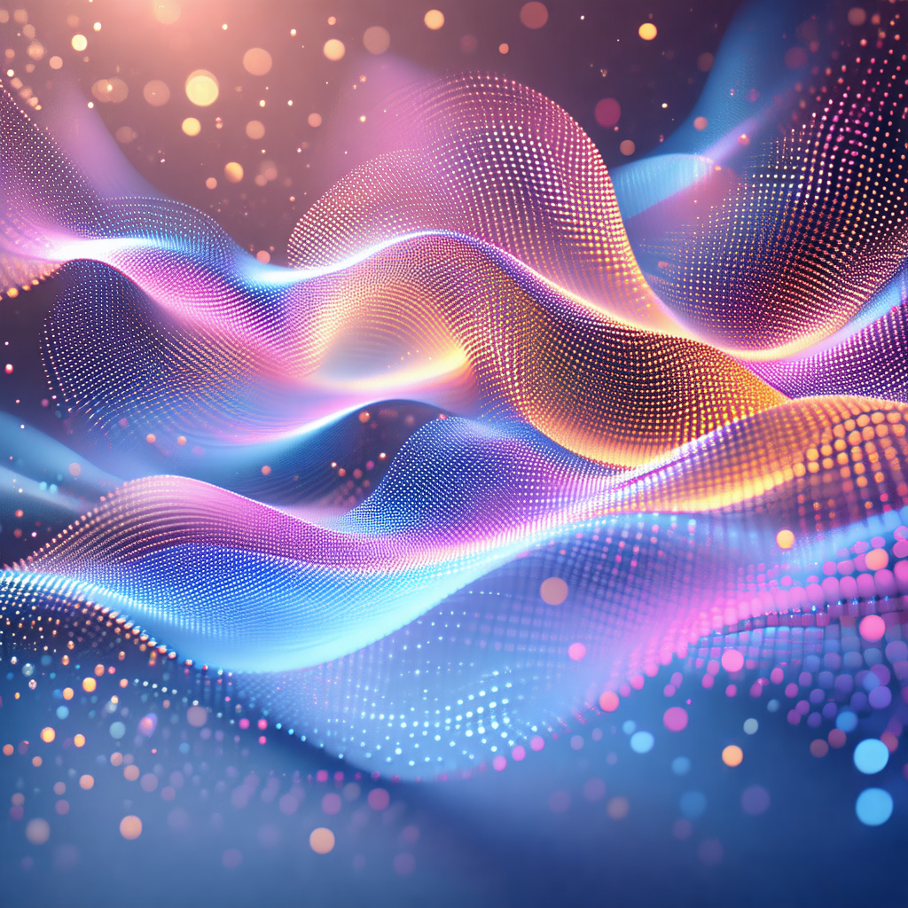 Colorful and vibrant display of a wave-like pattern