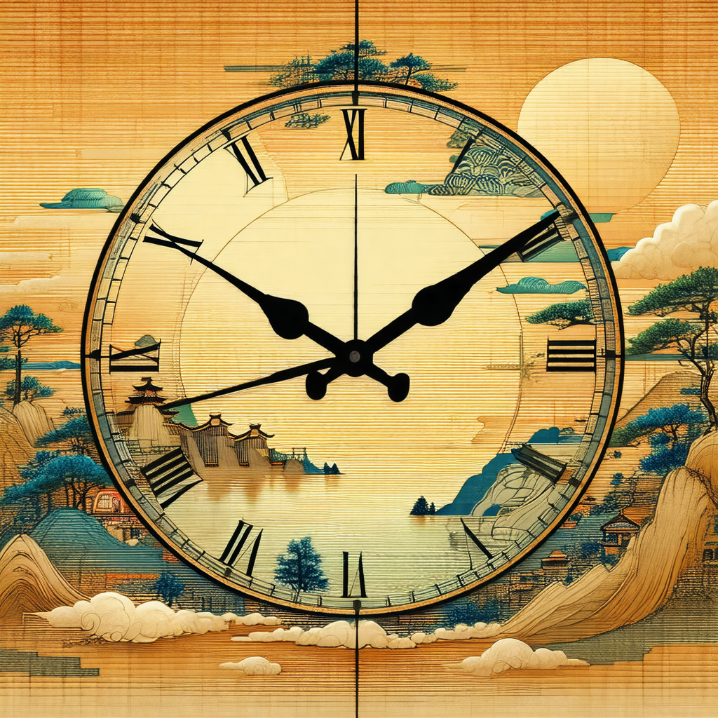 Large, intricately designed clock with a sun and moon on ...