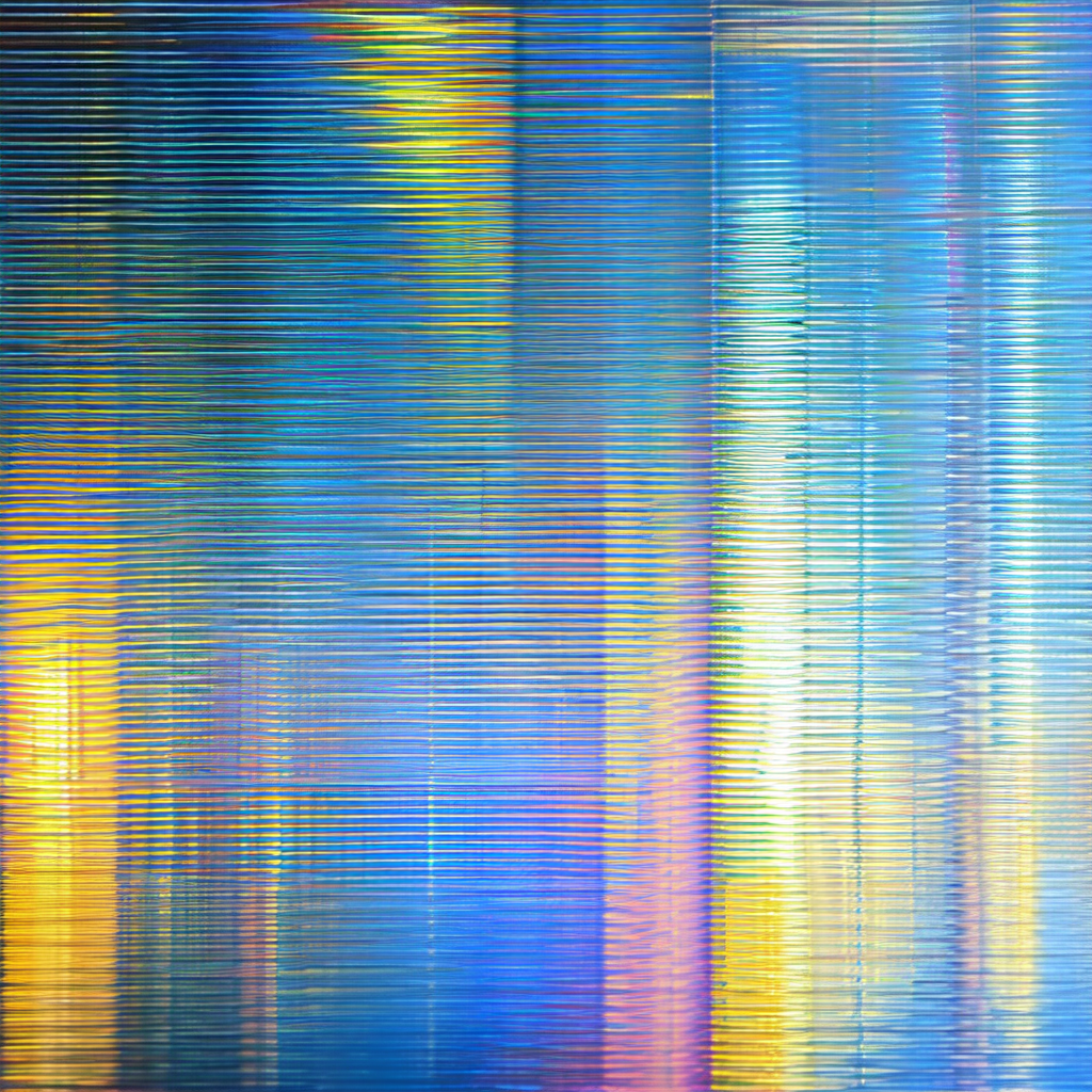 Close-up of a colorful, rainbow-like pattern