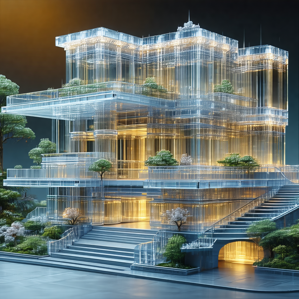Large, modern building with a unique design