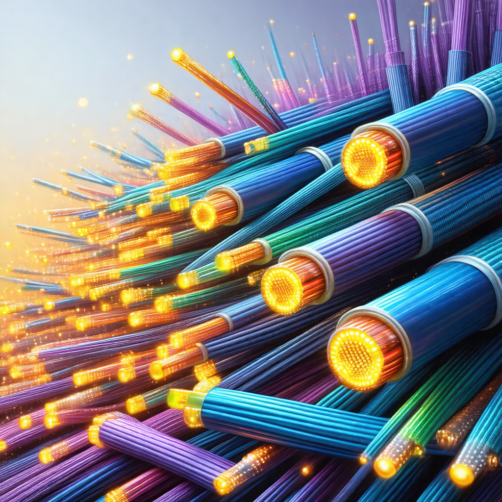 Close-up of a large number of colorful wires, possibly a ...