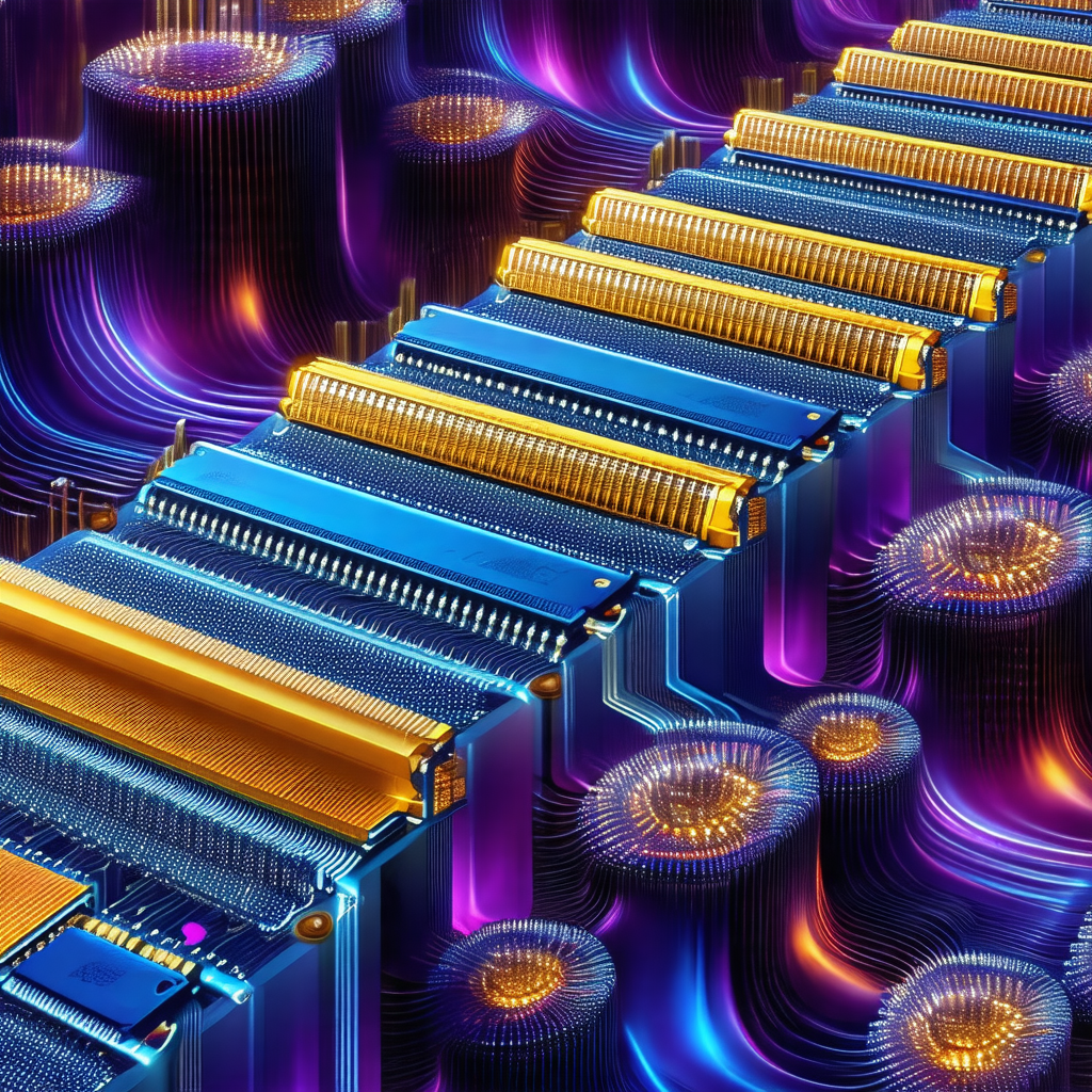 Futuristic scene with a large number of electronic compon...