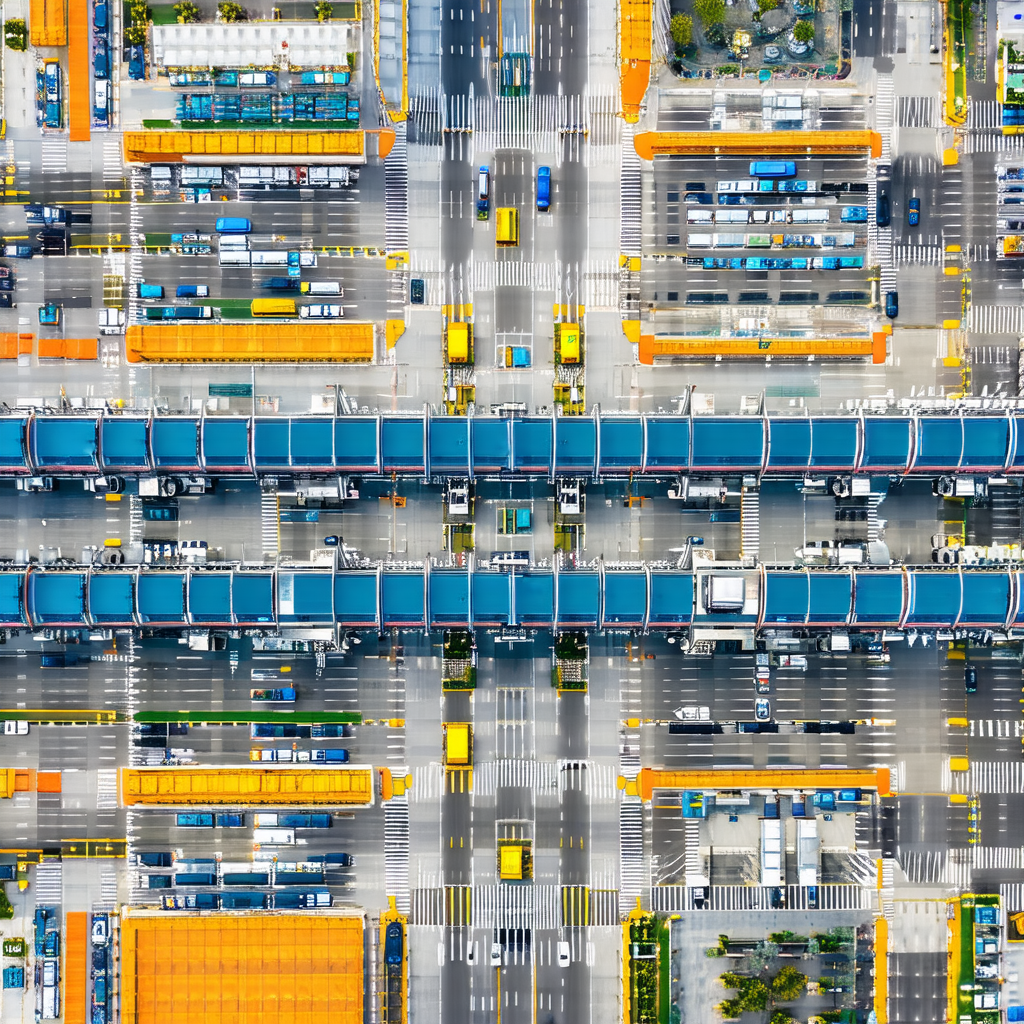 Large, detailed, and colorful illustration of a city with...